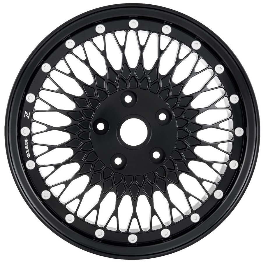 Jante Comb 1 avant/arrière pour Vespa GTS/GTS Super/GTV/GT/946 125-300ccm, noir brillant