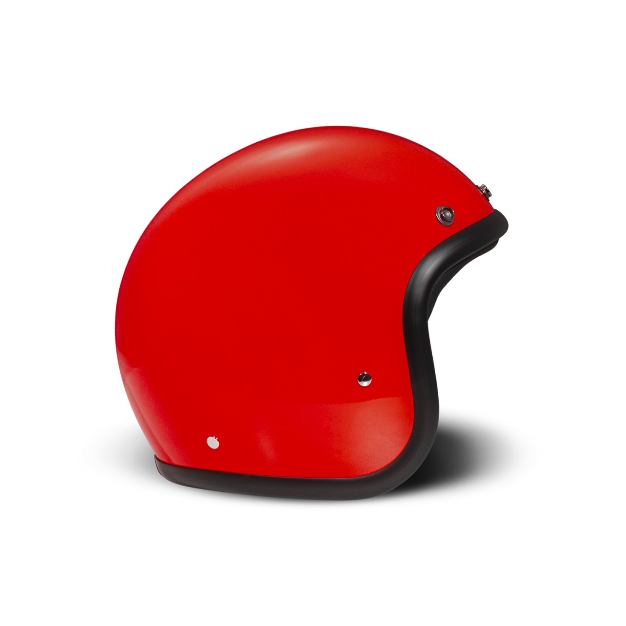 Casque intégral DMD Retro, rouge brillant, fibre de verre, ECE 22.06
