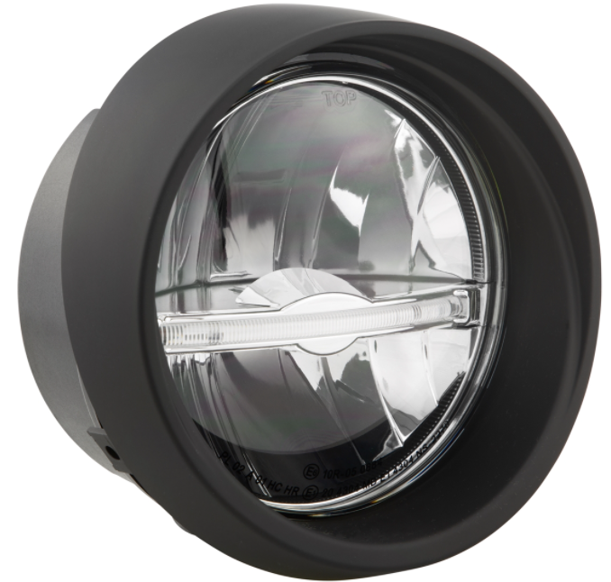 Phare LED pour Vespa Primavera 50-150ccm 2T/4T (-'18), noir mat