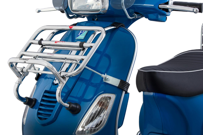 Porte-bagages avant pour Vespa S 50-150ccm, pliable, chrome