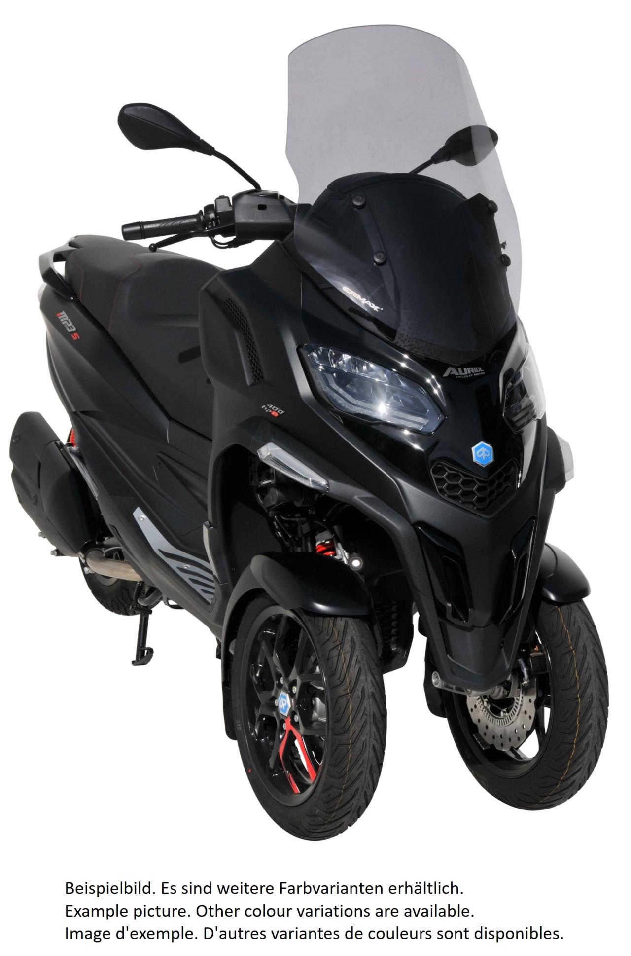 Pare-brise ERMAX Touring pour Piaggio MP3 400 / 530 HPE (22-), teinté/light black