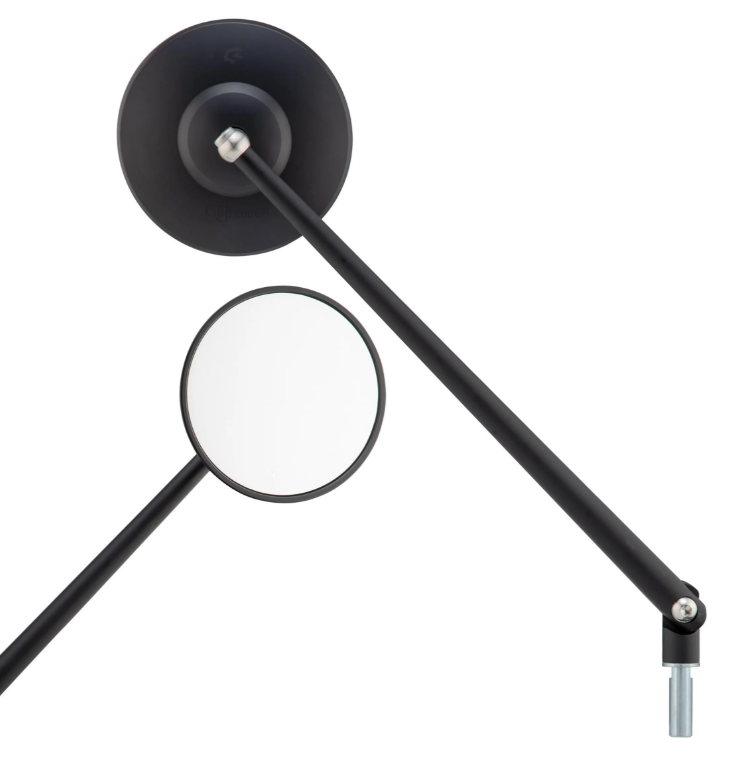 Rétroviseur standard pour Vespa, filetage à droite, noir mat