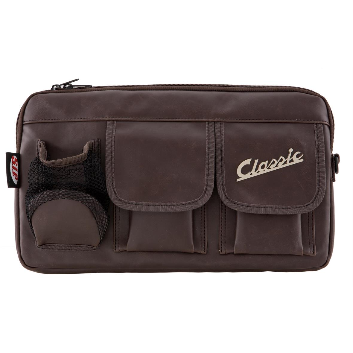 Sac "Classic" pour compartiment à bagages/boîte à gants Vespa - marron, similicuir