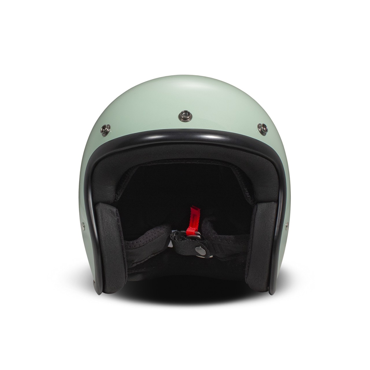 DMD casque jet retro, menthe, brillant, lattementa, fibre de verre, ECE 22.06