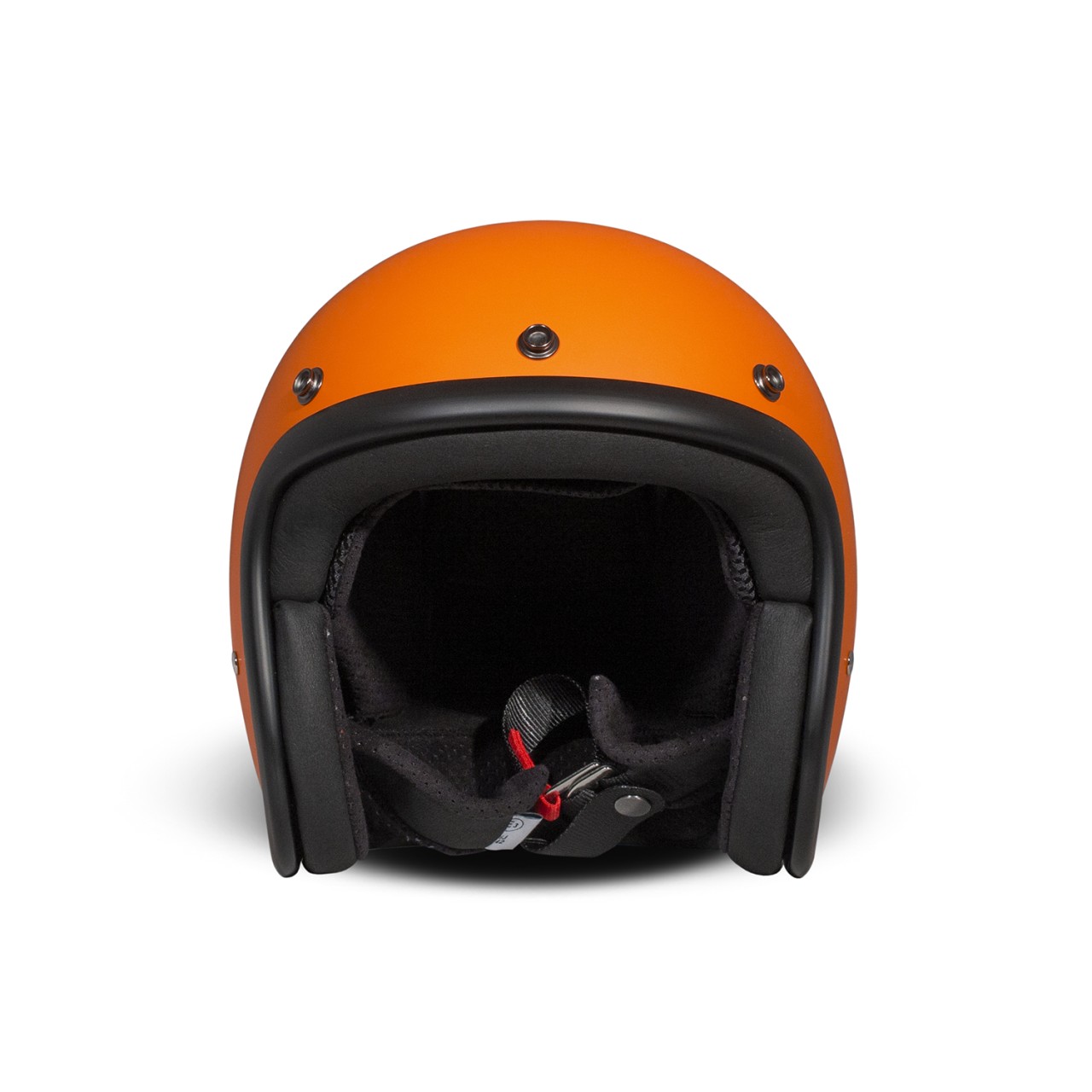 Casque intégral DMD Retro, orange mat, fibre de verre, ECE 22.06