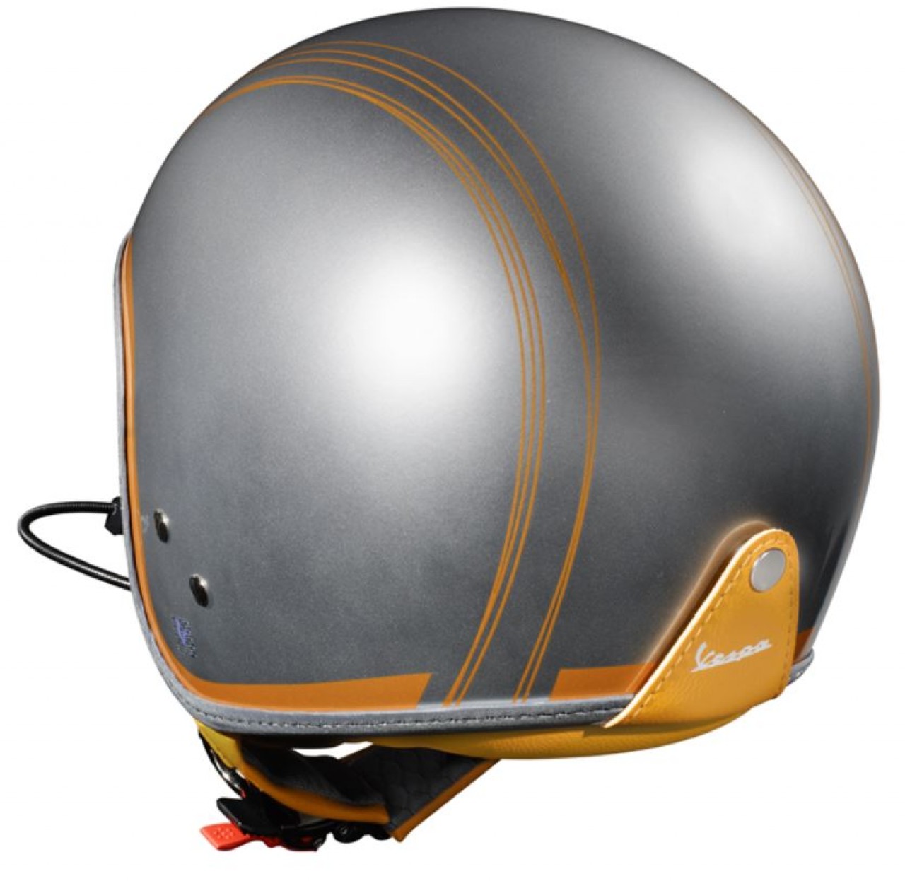 Vespa casque jet Elettrica Tech blu (Bluetooth) argent orange