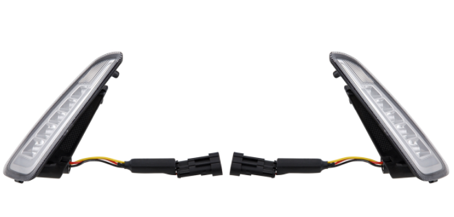 Kit clignotants avant & arrière pour Vespa Primavera/Sprint 125-150ccm 2T/4T AC, teinté