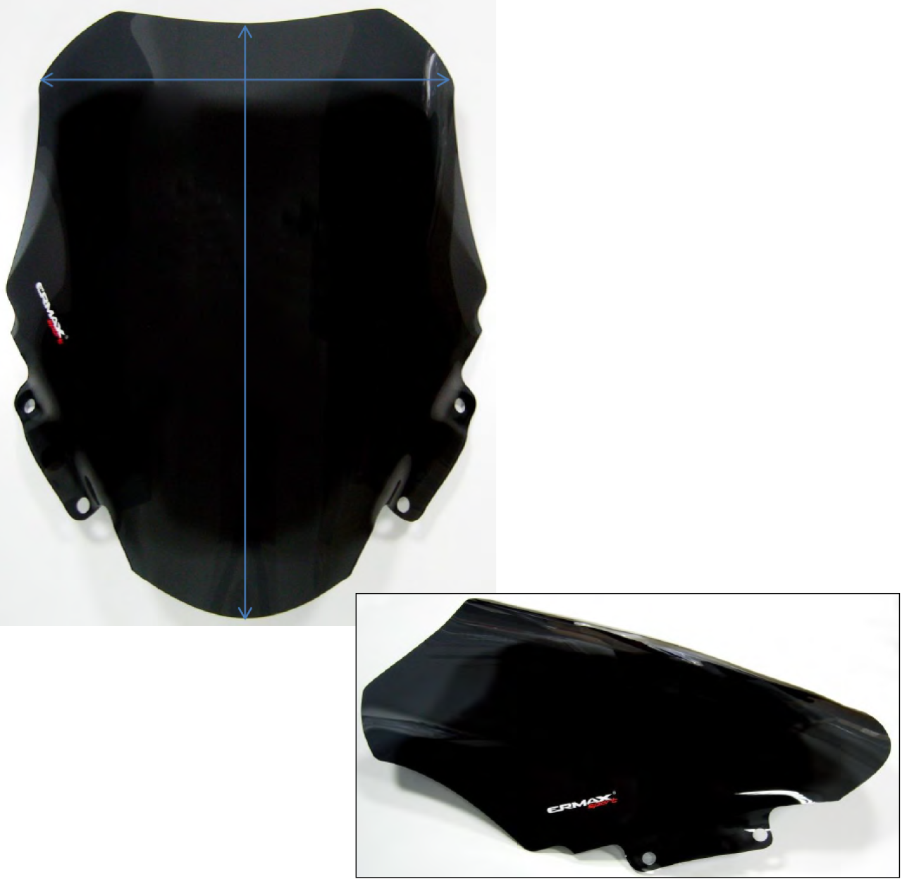 Pare-brise ERMAX Sport Touring pour Piaggio MP3 300 / SPORT HPE (19-), teinté/light black
