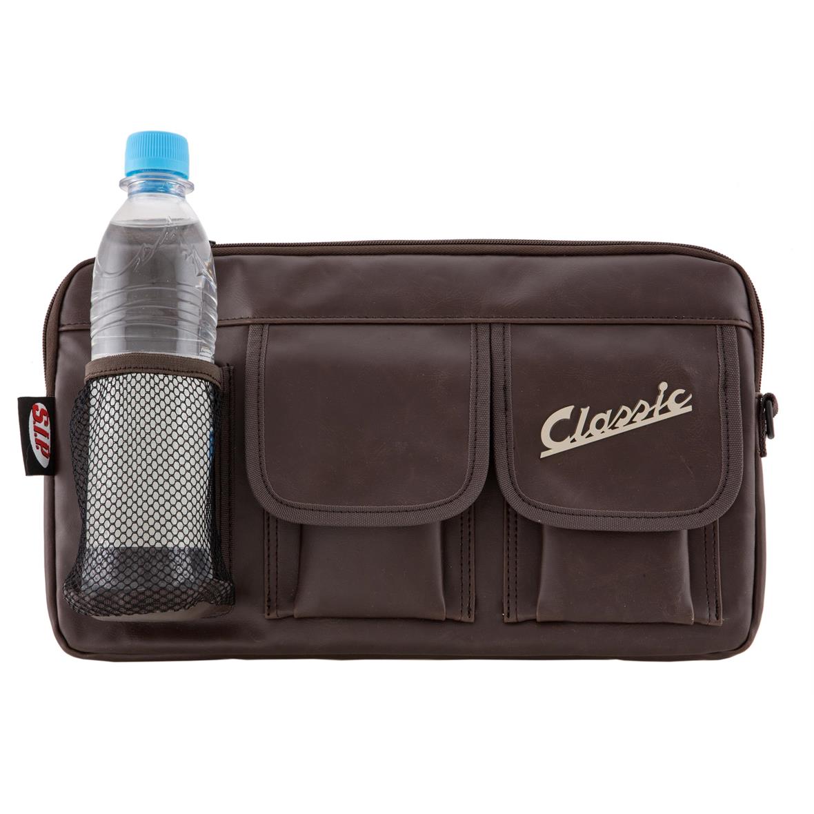 Sac "Classic" pour compartiment à bagages/boîte à gants Vespa - marron, similicuir