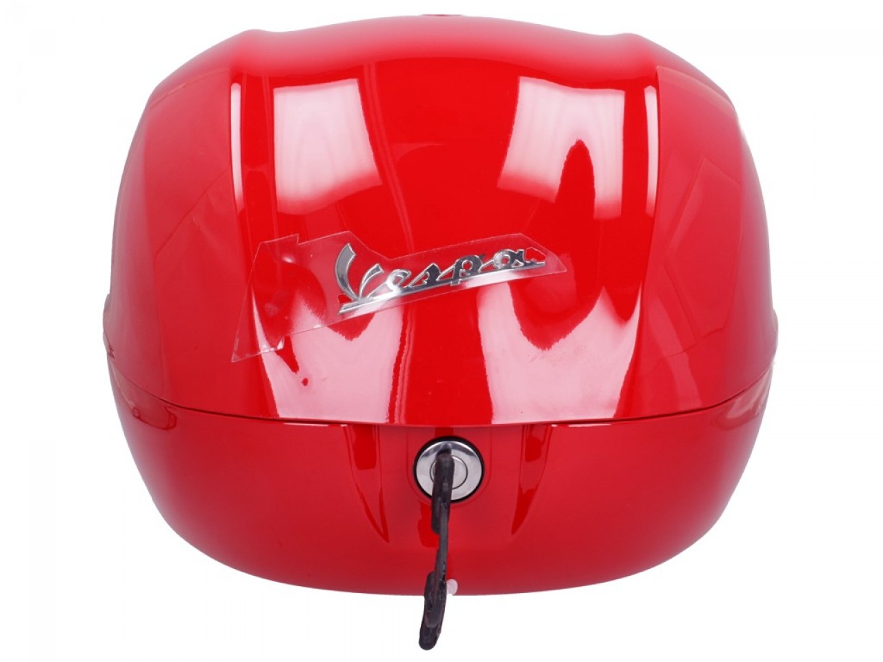Kit top case 32L rouge dragon (894), porte-bagages chrome pour Vespa Sprint / Primavera