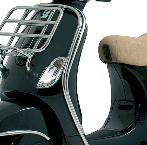 Support de pare-jambes d'origine Vespa chromé Vespa LX / LXV