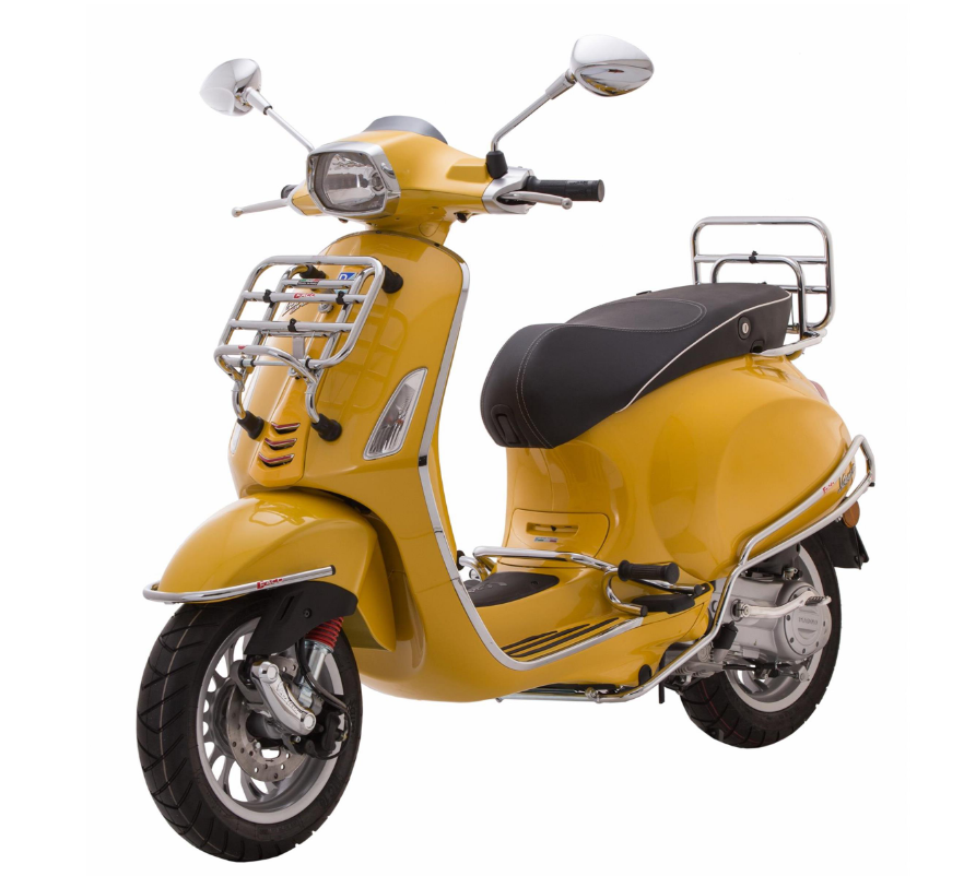 Pare-chocs aile avant pour Vespa LX/LXV/S/Primavera/Sprint/Elettrica 50-150ccm, chrome