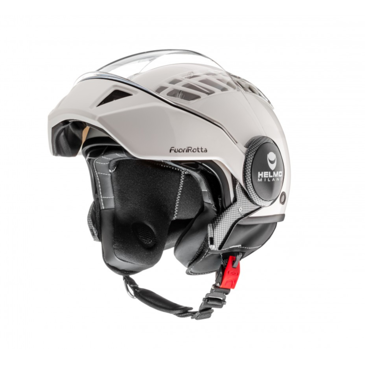 Helmo Milano Full casque jet, FuoriRotta, blanc