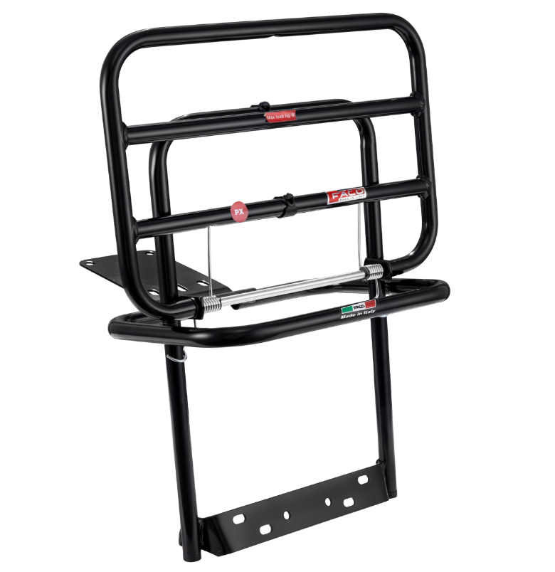 Porte-bagages arrière pour Vespa PX 80-200ccm, pliable, noir