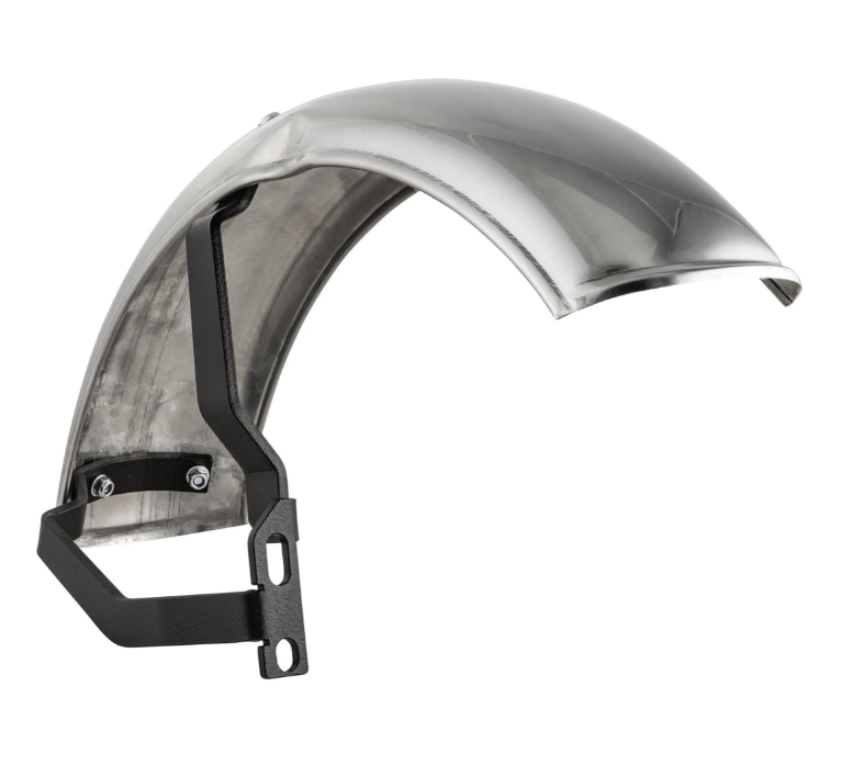 Aile 2.0 Garelli pour Vespa PX 80-200ccm, inox poli, support noir