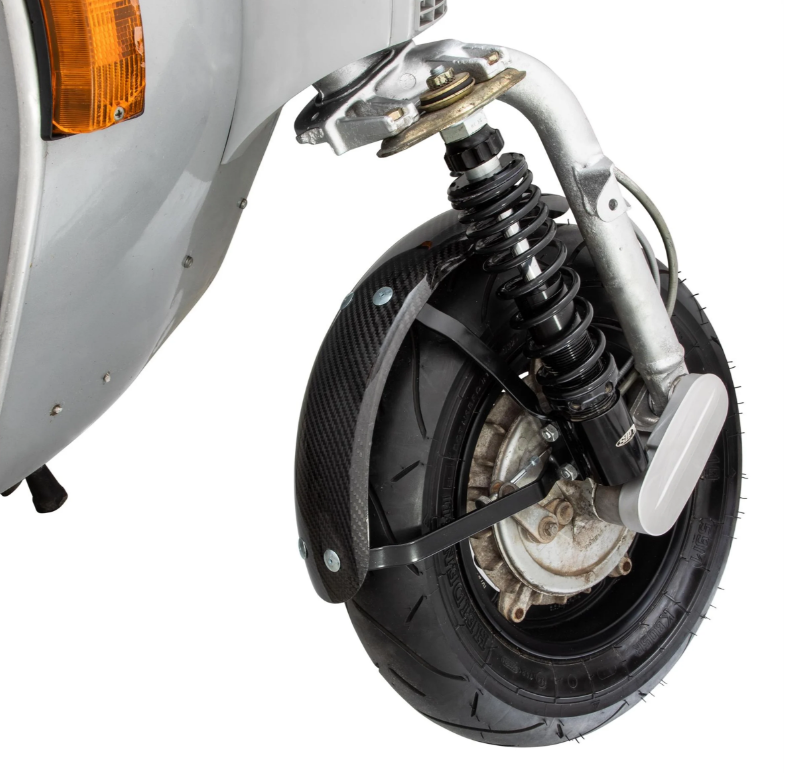 Aile Garelli Race EVO II pour Vespa PX 80-200ccm, carbone, support noir