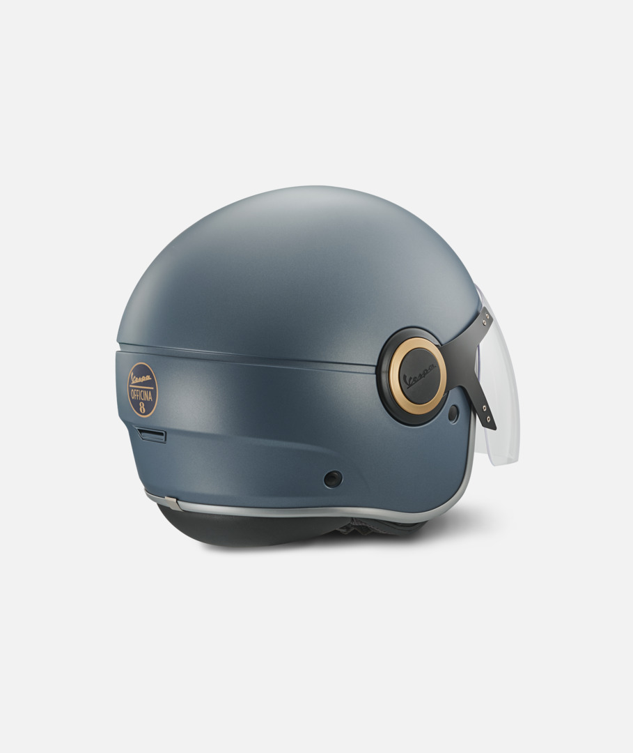 Casque jet Vespa Officina 8 bleu mat