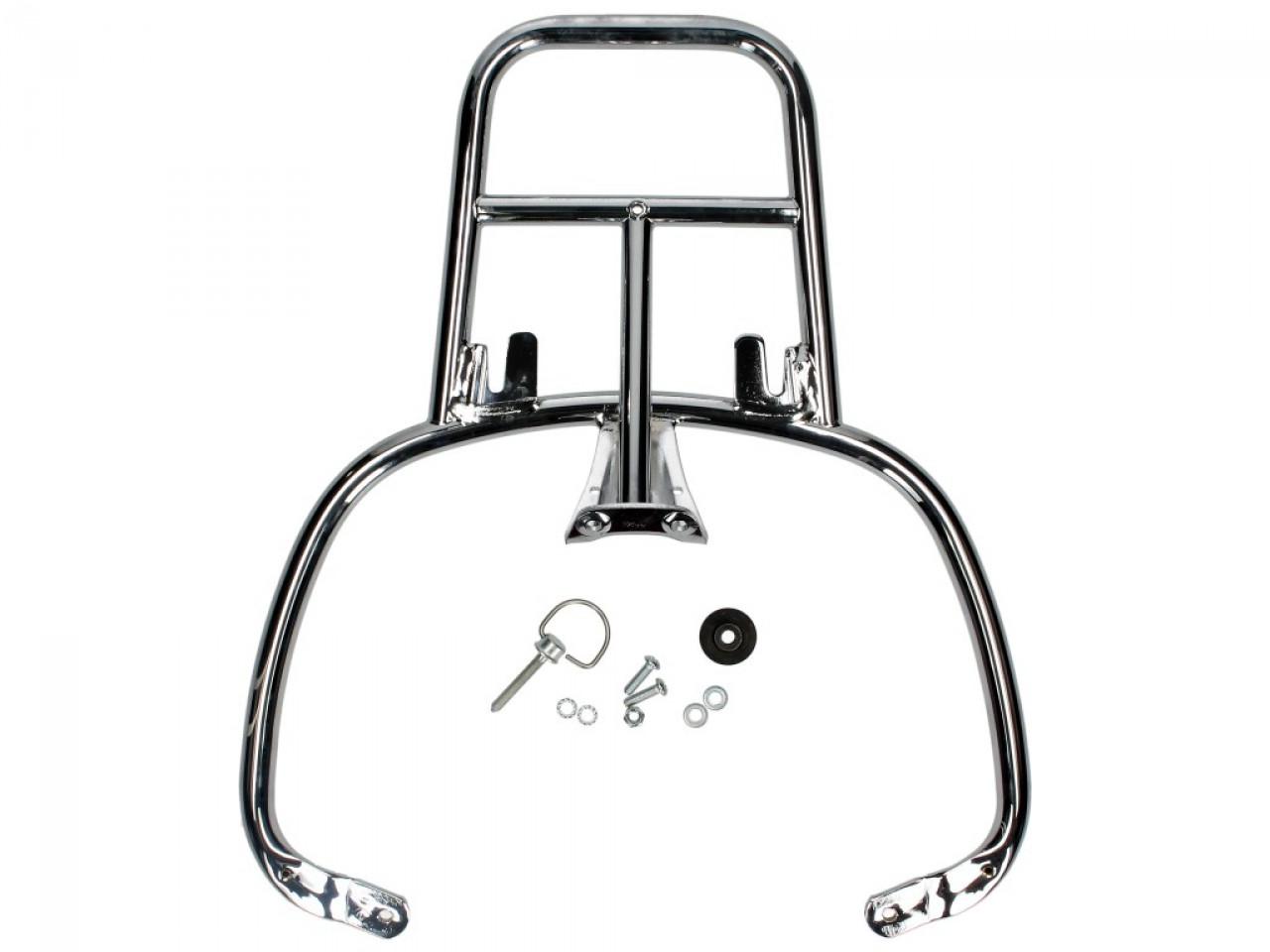 Kit top case 32L rouge dragon (894), porte-bagages chrome pour Vespa Sprint / Primavera
