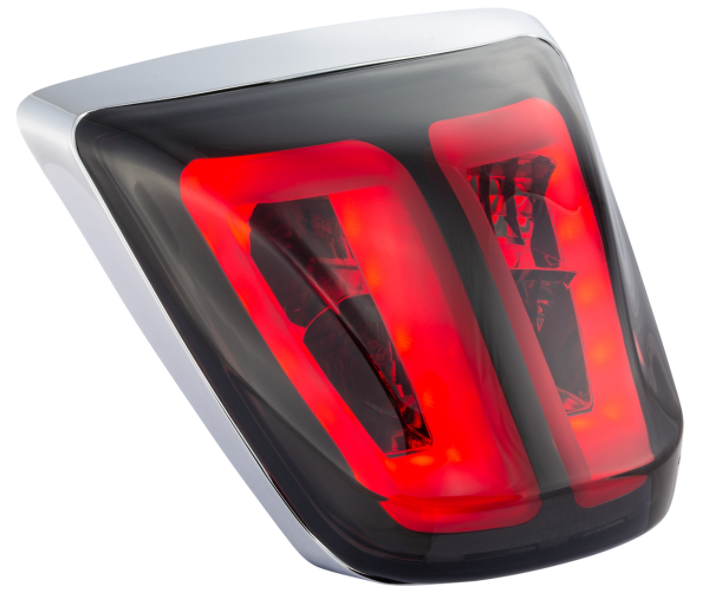 Feu arrière teinté pour Vespa Primavera/Sprint 50-150ccm, bord - chrome