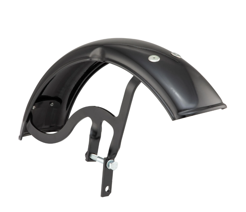 Aile Garelli pour Vespa PX 80-200ccm, métal, noir brillant