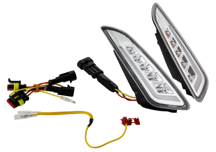 Kit clignotant avant gauche/droite pour Vespa Primavera/Sprint 50ccm 2T/4T, clair