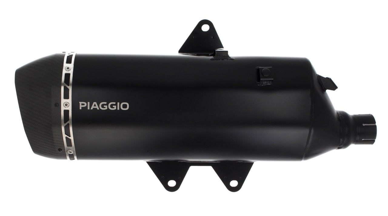 Slip-on silencieux en acier inoxydable noir pour Piaggio MP3 HPE 530