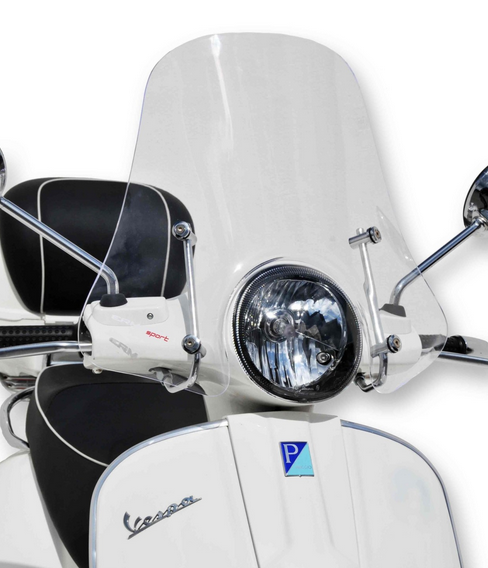 Pare-brise ERMAX Sport H 450 mm pour Vespa GTS/GTS Super/GT L (-22), noir