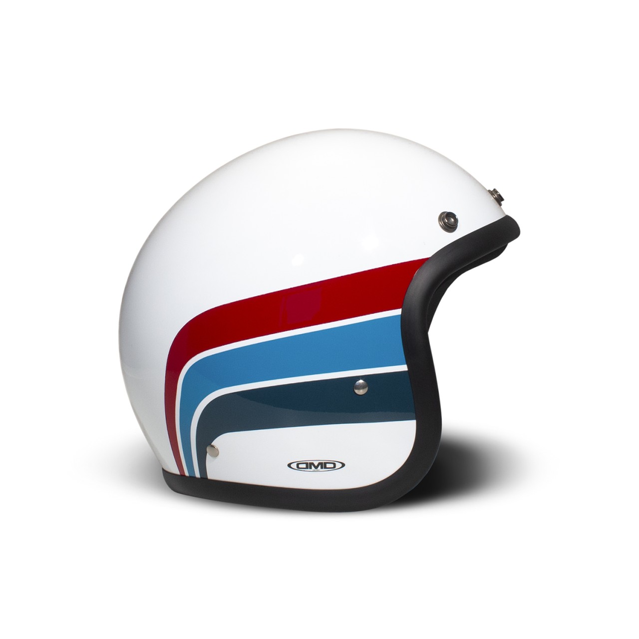 DMD casque jet rétro, blanc, brillant, Artemis, fibre de verre, ECE 22.06
