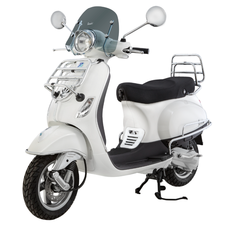 Porte-bagages avant pour Vespa LX /LXV /S 50-150ccm, pliable, chrome