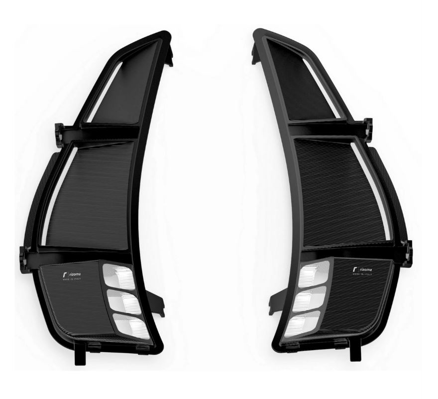 Grille d'aération RIZOMA compartiment à bagages pour Vespa GTS/GTS Super/GTV 125-300ccm (`23-), noir