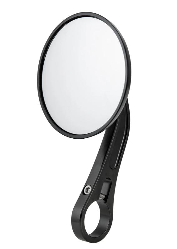 Rétroviseur d'extrémité de guidon pour Vespa, gauche ou droite, rond, noir brillant