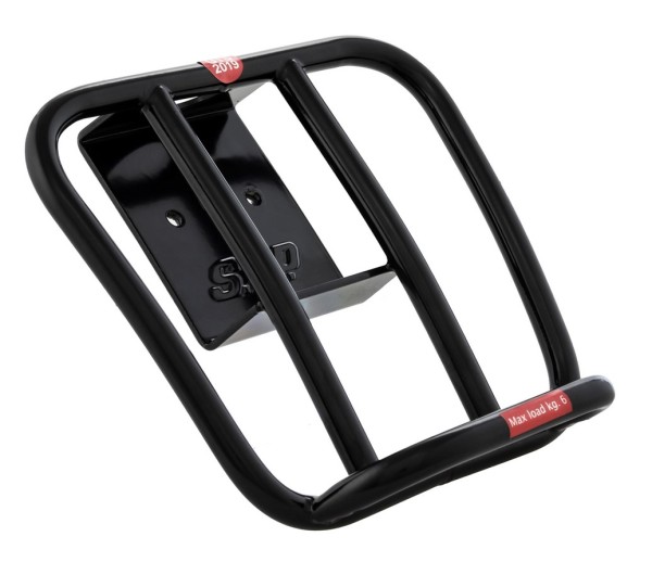 Porte-bagages arrière années 70 pour Vespa GTS /​ GTS Super HPE 125-300 ('19-), noir brillant