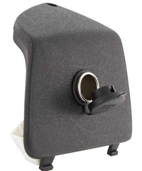 Cache-bagages gauche avec allume-cigare 12V pour Vespa GTS/​GTS Super/​GTV/​GT, noir