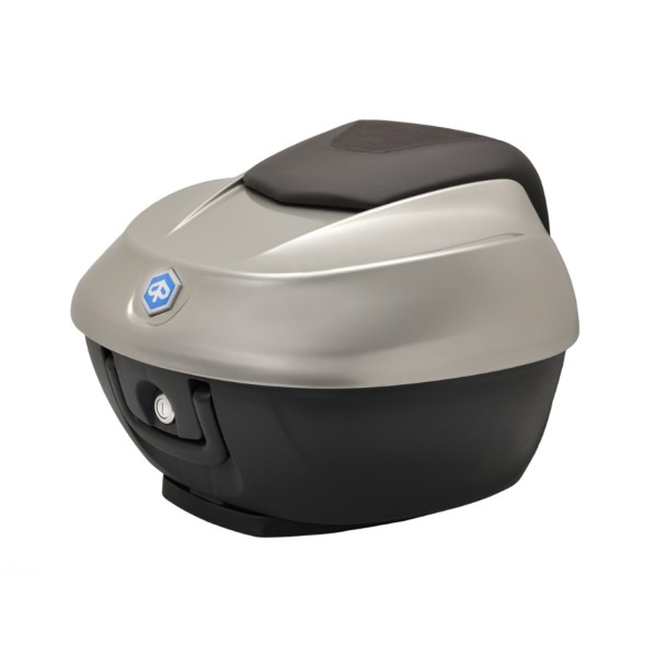 Top Case Kit 36 l. Gris Cloud G04 Original Piaggio pour Beverly HPE (plaque de maintien incluse)