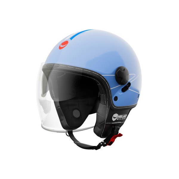 Helmo Milano Demi Jet Eos bleu brillant