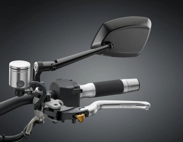 Rétroviseur RIZOMA 4D gauche pour Vespa, noir anodisé