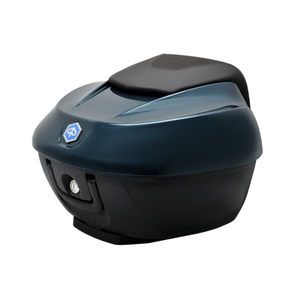 Top Case Kit 36 l. Bleu Oxygen B12 Original Piaggio pour Beverly HPE (plaque de maintien incluse)