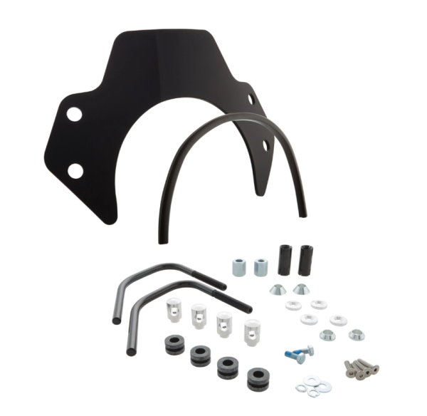 Flyscreen pour Vespa Primavera/Elettrica 50-150ccm 2T/4T, supports noirs, teinté noir