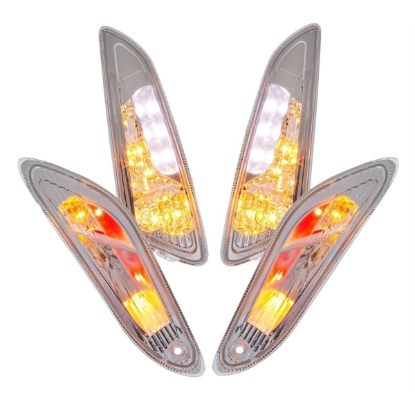 Clignotants LED transparents pour Vespa Primavera/​Sprint 50ccm 2T/​4T