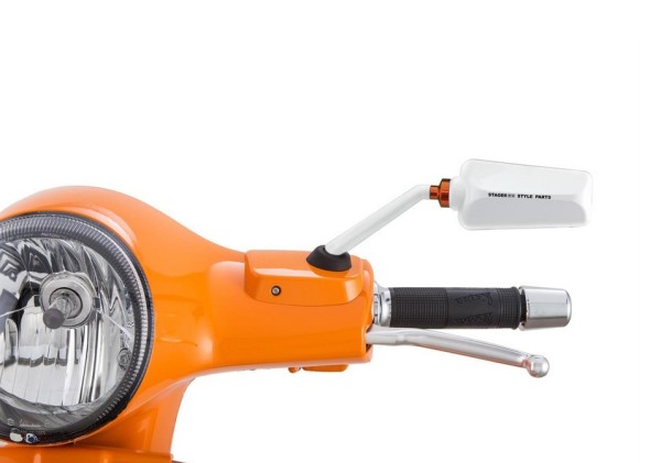 Rétroviseur Stage6 F1 pour Vespa, gauche, blanc