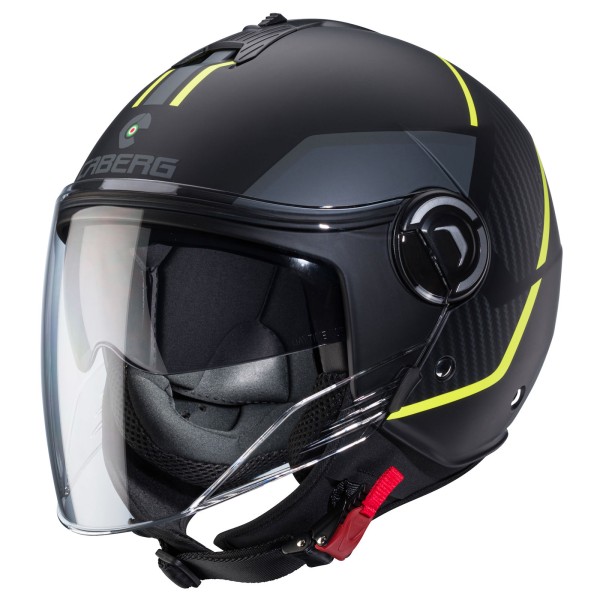 Caberg casque Riviera V4 X Geo noir mat/anthracite-fluo-jaune