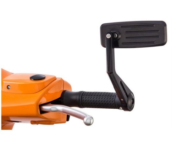 Rétroviseur d'extrémité de guidon ACTION pour Vespa gauche ou droite, noir