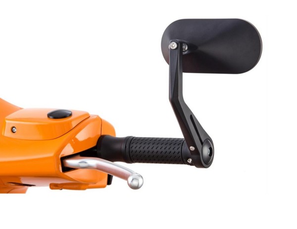 Rétroviseur d'extrémité de guidon AGILA pour Vespa gauche ou droite, noir