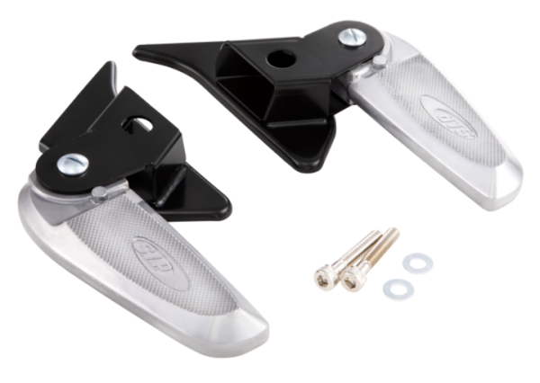 Repose-pieds droit et gauche pour Vespa Primavera/​Sprint 50-150ccm 2T/​4T AC, noir/argent