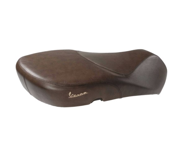 Original Vespa Banc en cuir véritable pour Vespa Primavera / Sprint - Marron