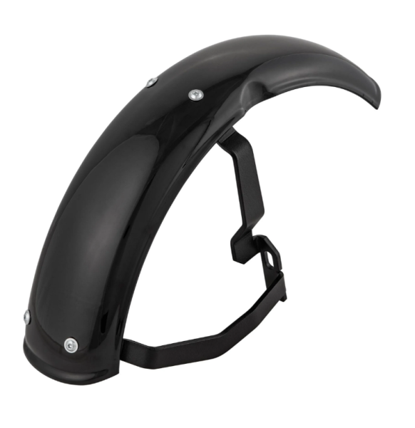 Aile 2.0 Garelli pour Vespa PX 80-200ccm, métal noir brillant, support noir