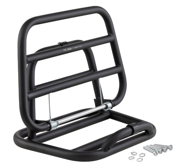 Porte-bagages arrière pour Vespa 946 3V i.e. 125cc, pliable, noir mat