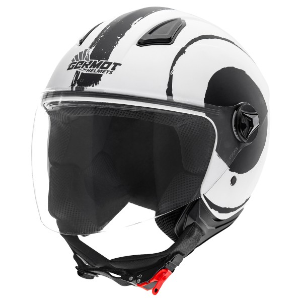 Germot casque GM 196, blanc mat/noir
