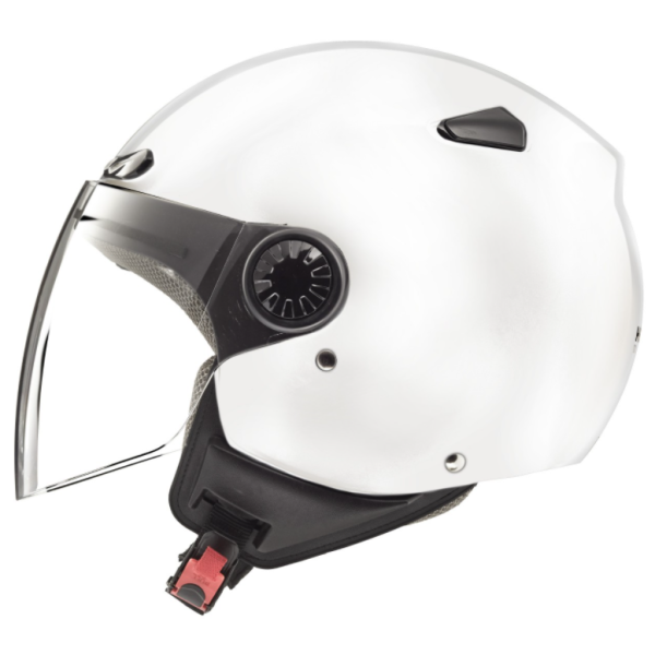 Casque jet Helmo Milano, Oscuro, blanc