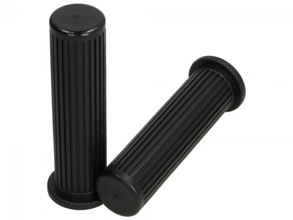 Jeu de poignées en caoutchouc pour Vespa PX /80 / 125 / 200 - ariete Ø 22 mm, longueur : 135 mm, noir